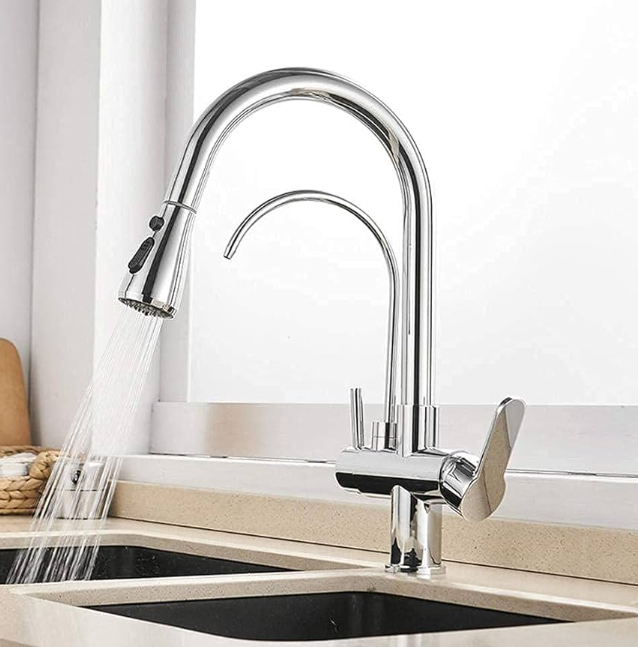 faucet 3 line chrome