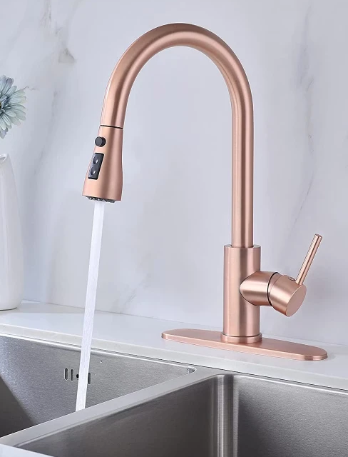 Faucet kitchen rose gold